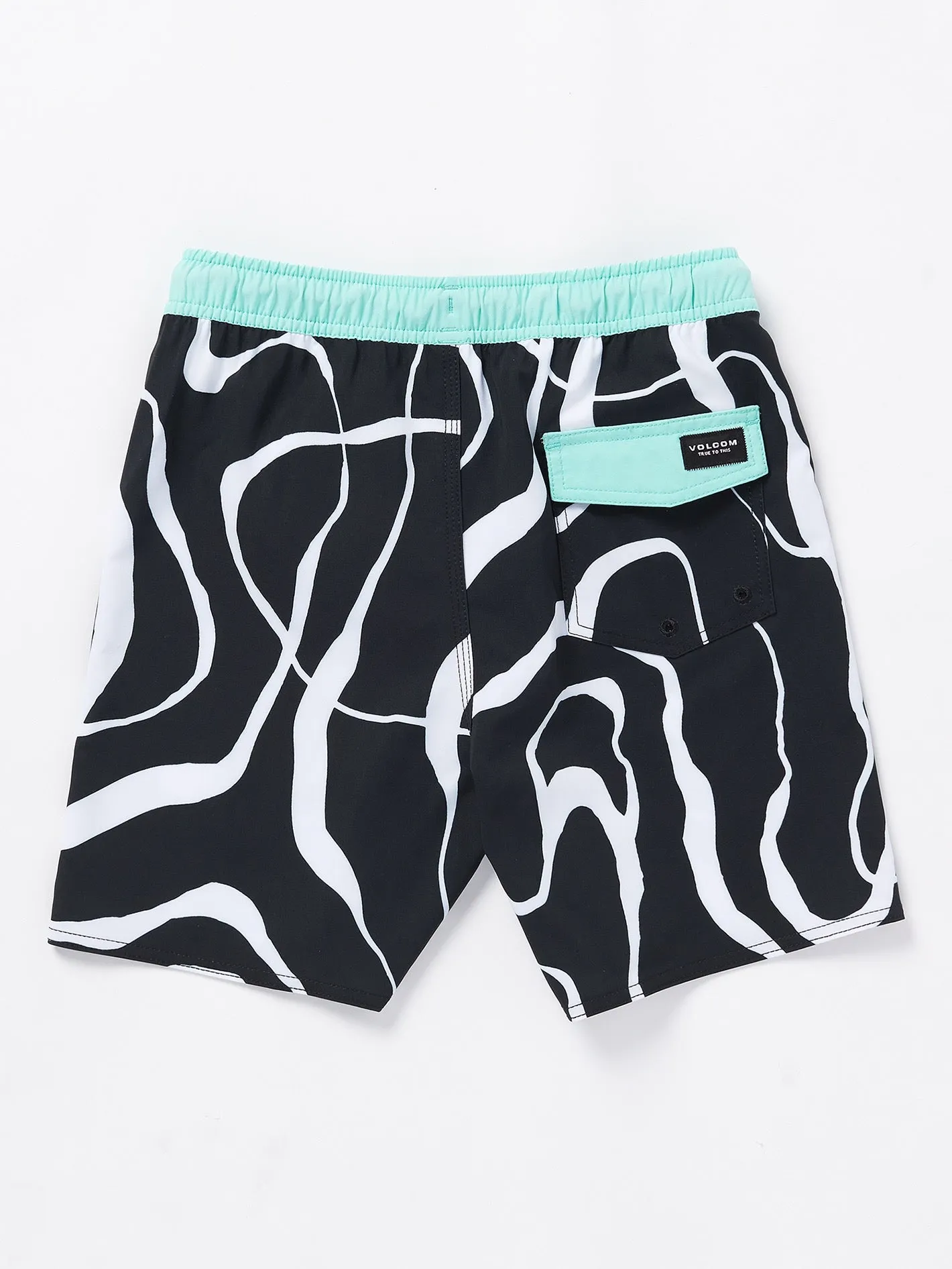 Big Boys Baffle Trunks - Black White