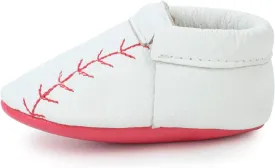 BirdRock Baby Fringeless Moccasins - Genuine Leather Boys and Girls Shoes for Newborns, Infants, Babies, Toddlers