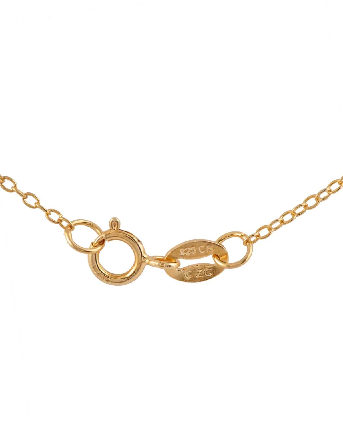 Elise Gold Plated Prong And Bezzel Round Pendant