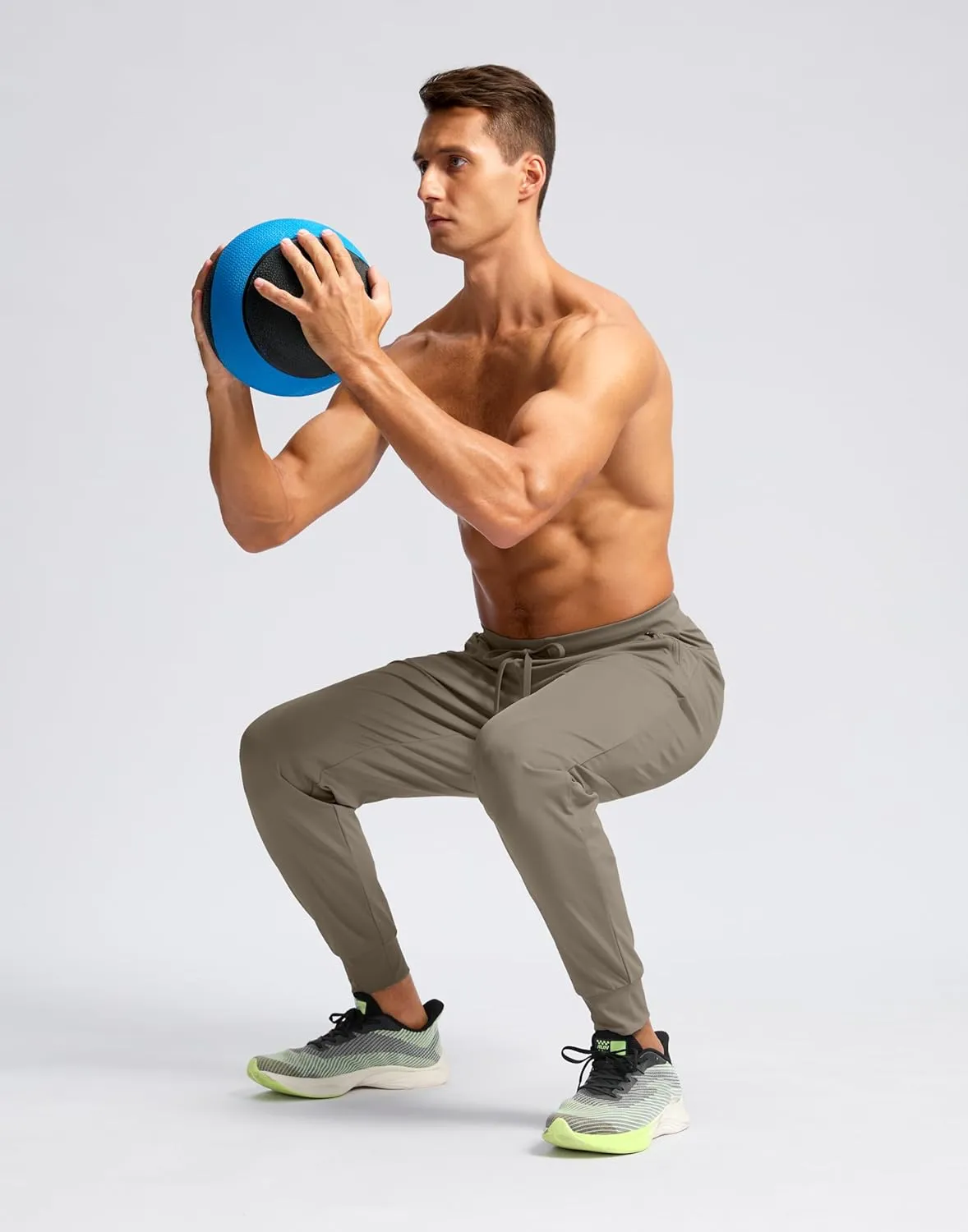G Gradual Men's Joggers Pants with Zipper Pockets Stretch Sweatpants Athletic Track Pants for Men Workout Running Gym
