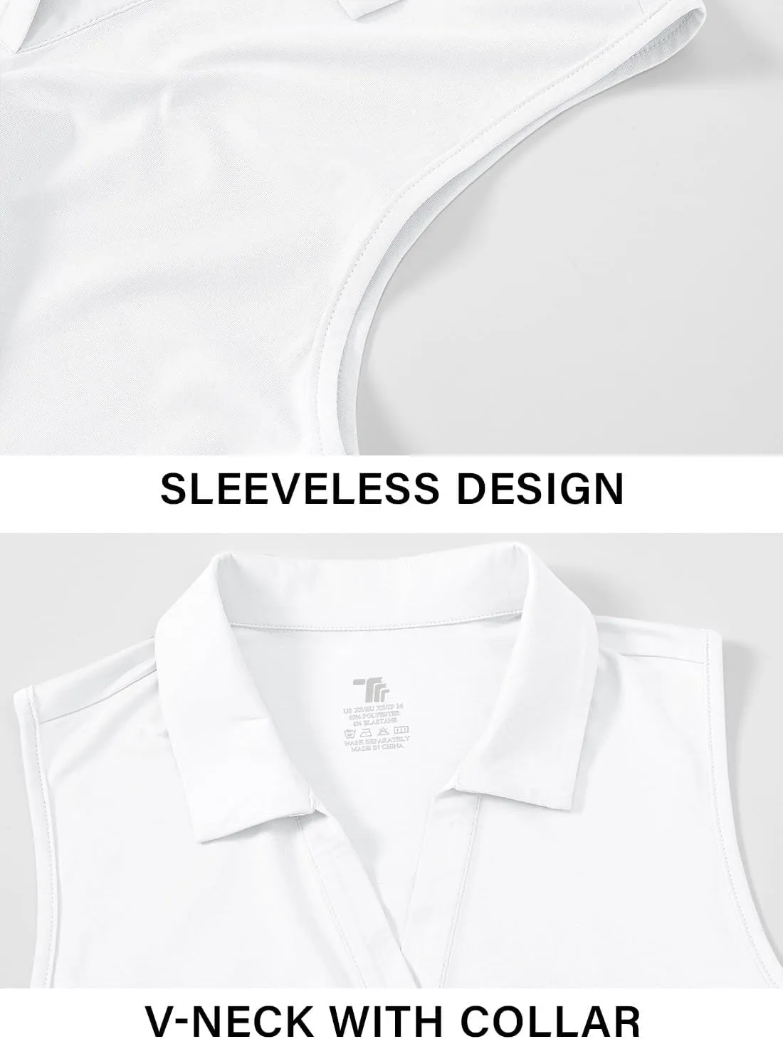 Gopune Women's Sleeveless Golf Shirts Quick Dry Lightweight UPF 50  Tennis Polo Shirts Collared V-Neck Tank Tops