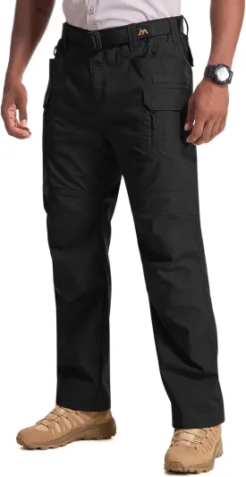Jessie Kidden Men's Flex Stretch Tactical Pants, Water Resistant Ripstop Cargo Pants Lightweight BDU Outdoor Work Hiking