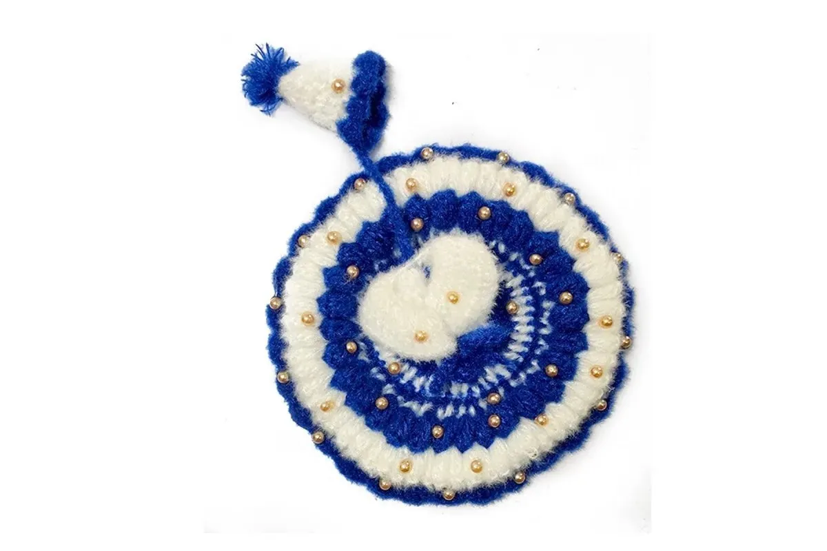 Laddu Gopal Woolen Dress | Krishna ji Designer Woolen Soft Dress | Handmade Laddu Gopal ji Winter Dress (Size 2,4,5)