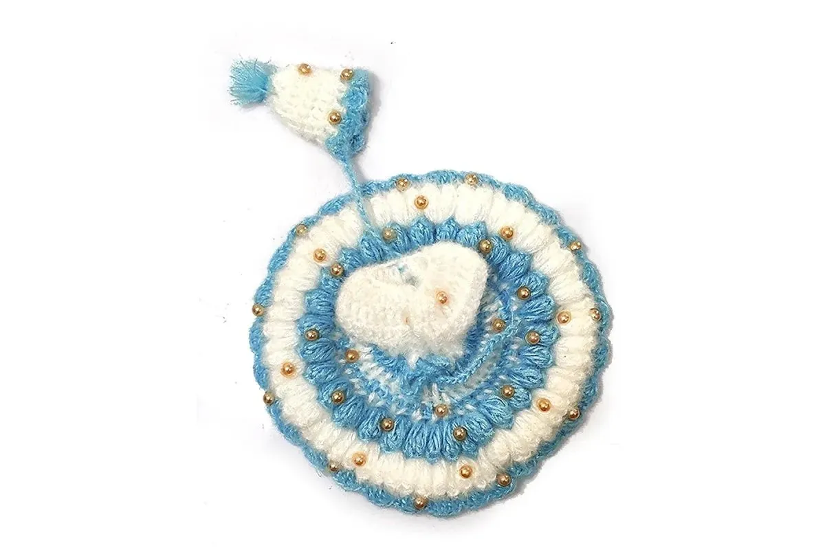 Laddu Gopal Woolen Dress | Krishna ji Designer Woolen Soft Dress | Handmade Laddu Gopal ji Winter Dress (Size 2,4,5)