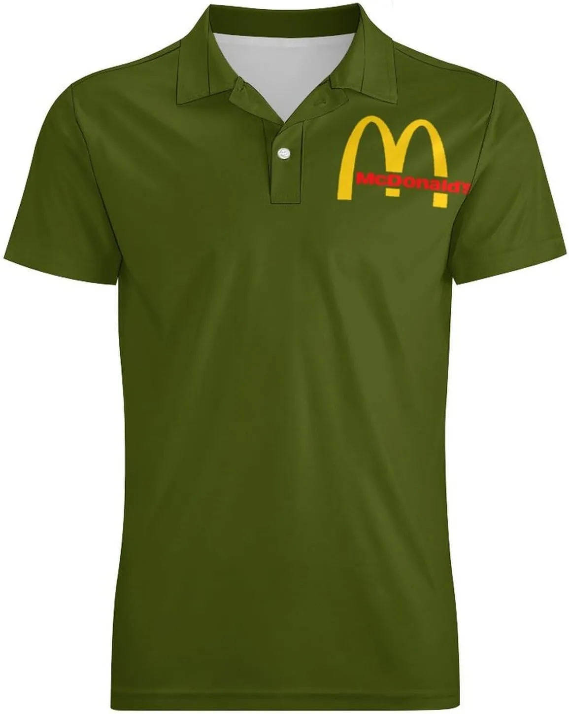 Men's Logo Polo T Shirt Short Sleeve T-Shirts for Men Teens Boys Round Neck Tshirt Merch Work Daily Clothes Uniform Tops
