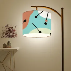 Mid Century Modern Amoeba Aqua Retro Arc Floor Lamp