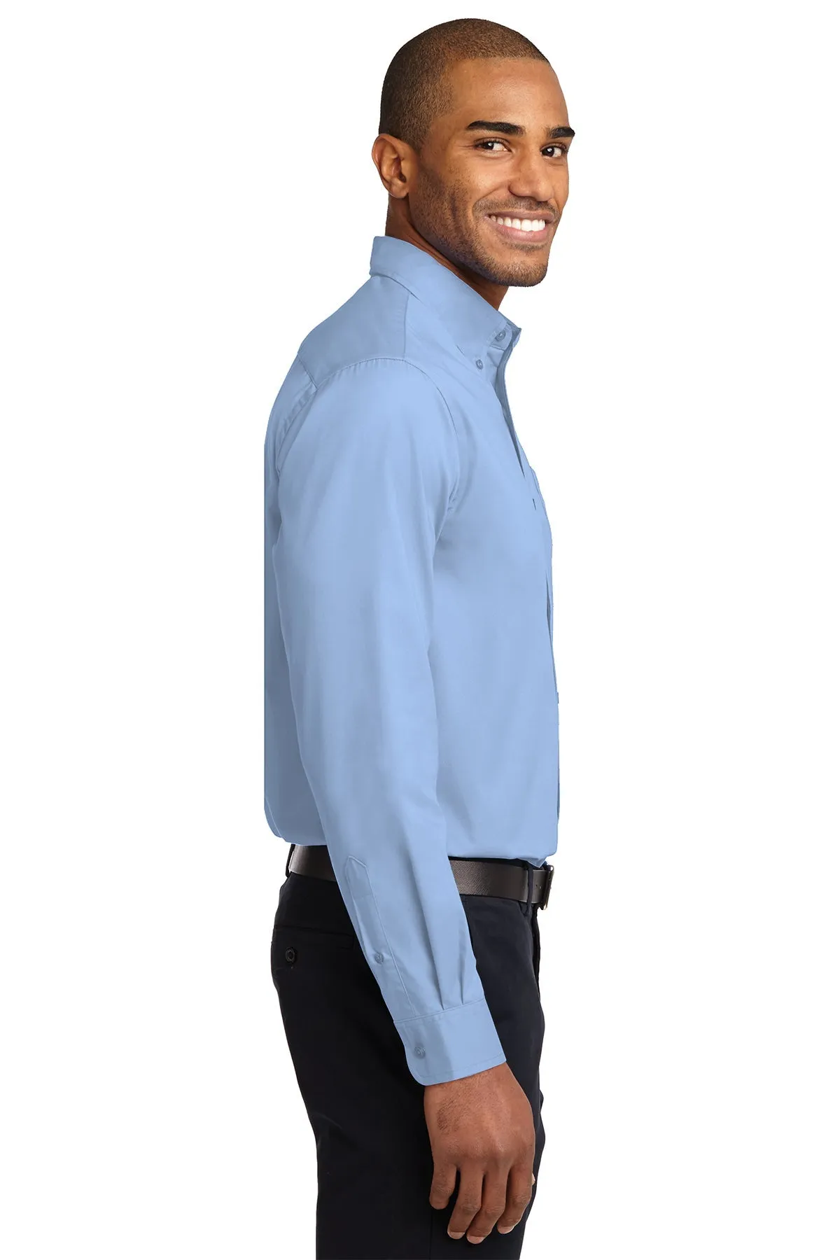 Port Authority Easy Care Custom Shirts, Light Blue/Light Stone