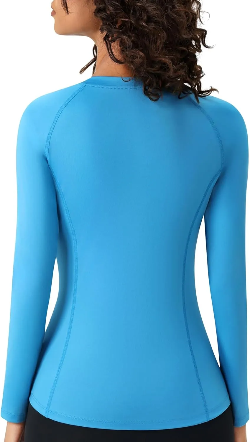 SPVISE Long Sleeve Compression Shirts for Women Workout Tops Cool Dry Breathable Yoga Running Hiking T-Shirt Fitted Basic Top