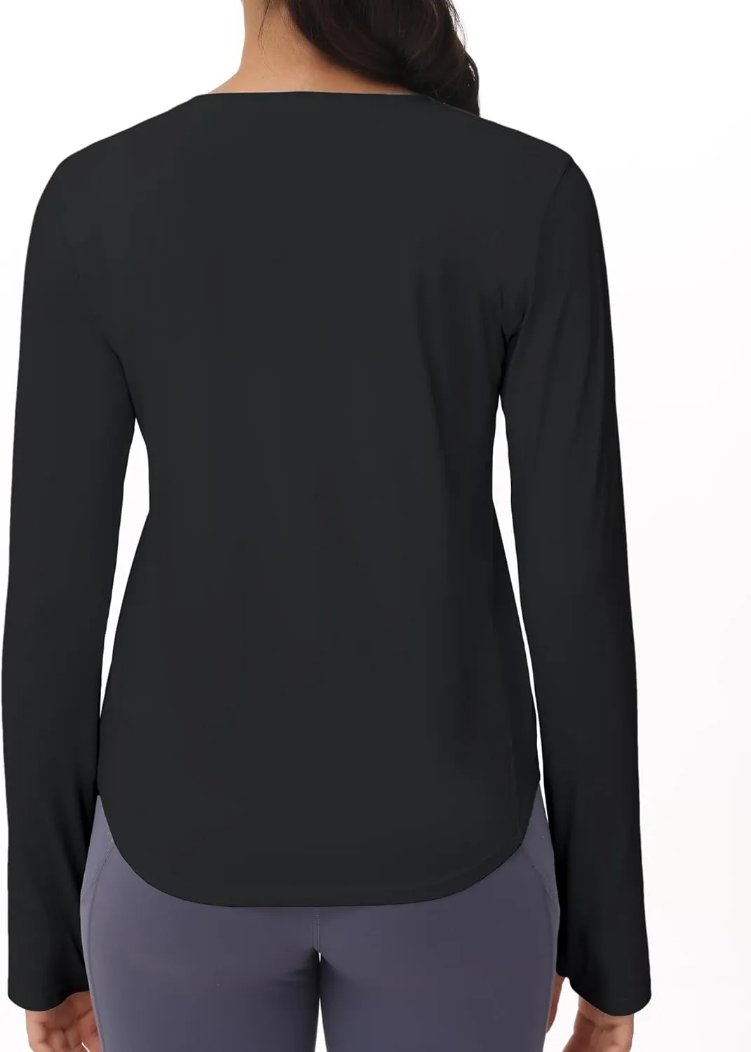 THE GYM PEOPLE Women's Long Sleeve Workout Shirts Athletic Crewneck Hiking Tops with Thumb Hole