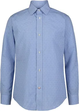Tommy Hilfiger Boy's Long Sleeve Dress Shirt, Collared Button-down With Cuff Sleeves, Gingham