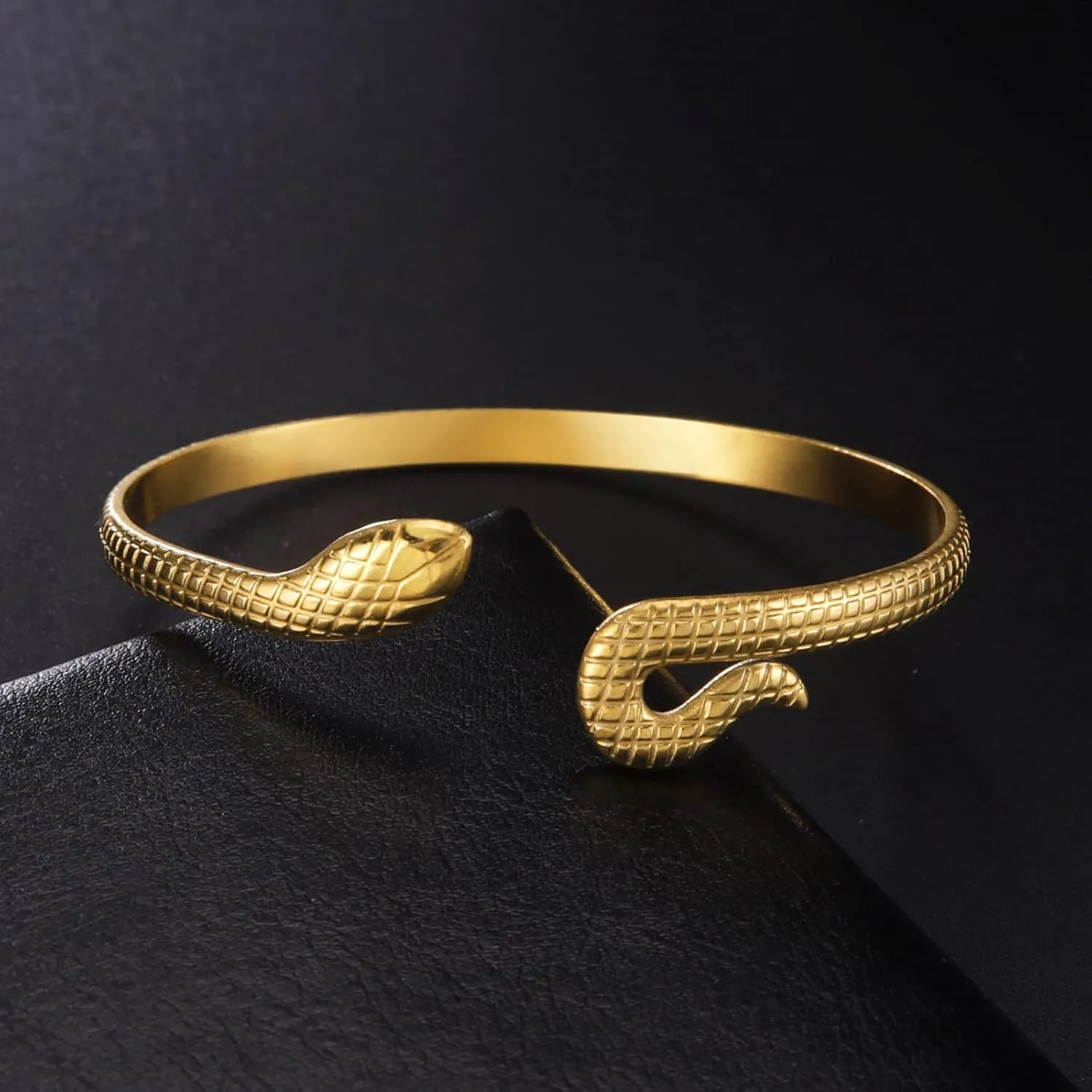 UNIFT Snake Bracelet for Women Stainless Steel Vintage Chic Open Serpent Bangle Bracelet Animal Jewelry