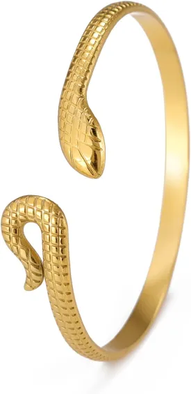 UNIFT Snake Bracelet for Women Stainless Steel Vintage Chic Open Serpent Bangle Bracelet Animal Jewelry