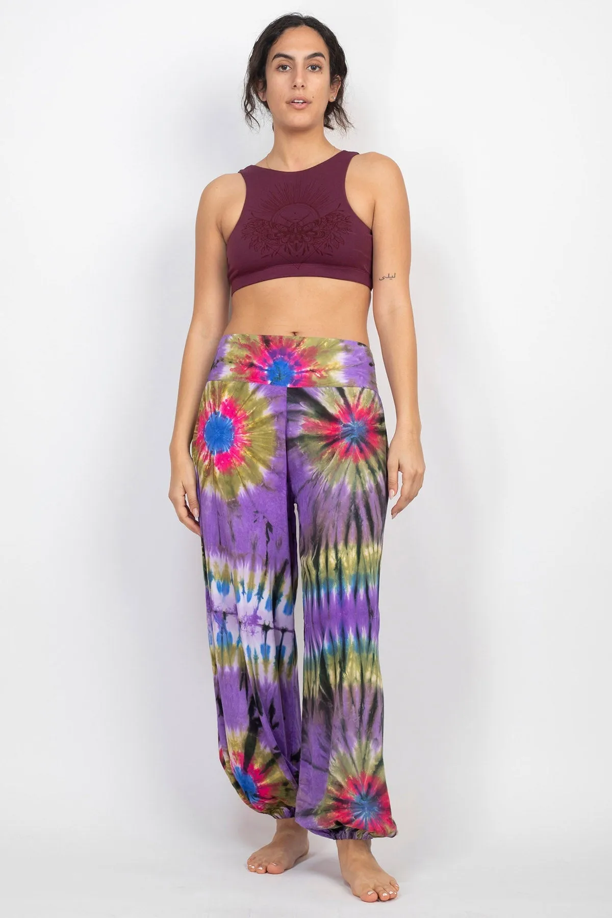 Unisex Jewel Tie-dye Harem Pants
