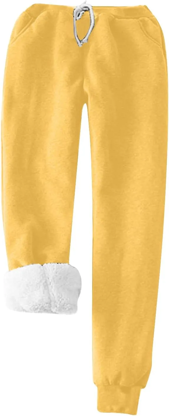 Women Sherpa Fleece Lined Sweatsuit with Pants Sets Winter Warm Crewneck Tops Joggers 2 Piece Outfit Tracksuits