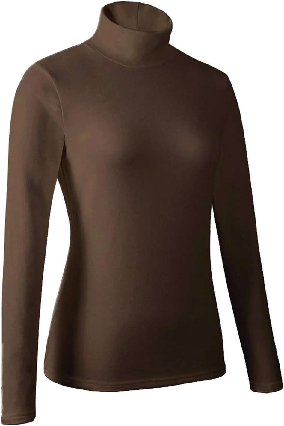 Women's Basic Long Sleeve Turtleneck T-Shirt Solid Casual Slim Cotton Top Base Layers
