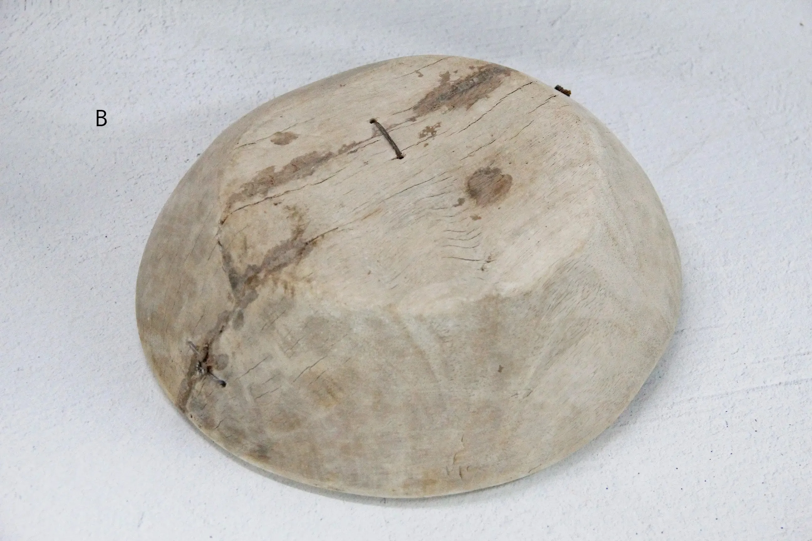 Wooden Dough Bowl Antique | Medium Hand Carved | Catchall